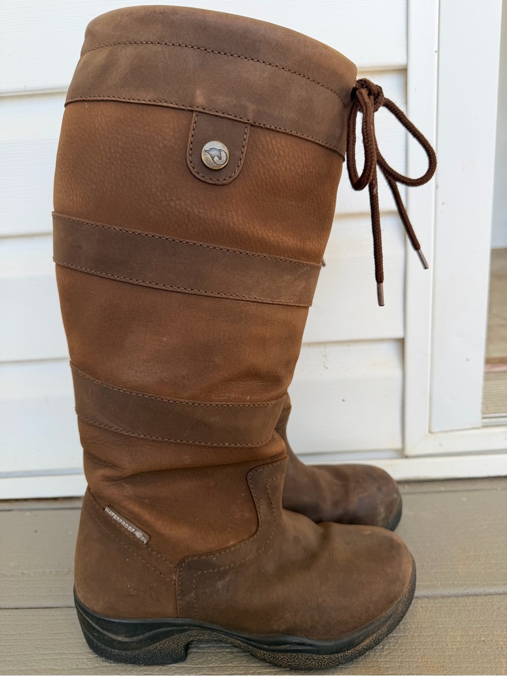 OEQ Ladies Brooke Country Durable Waterproof Brown
Equestrian Tall Boot Size 7W